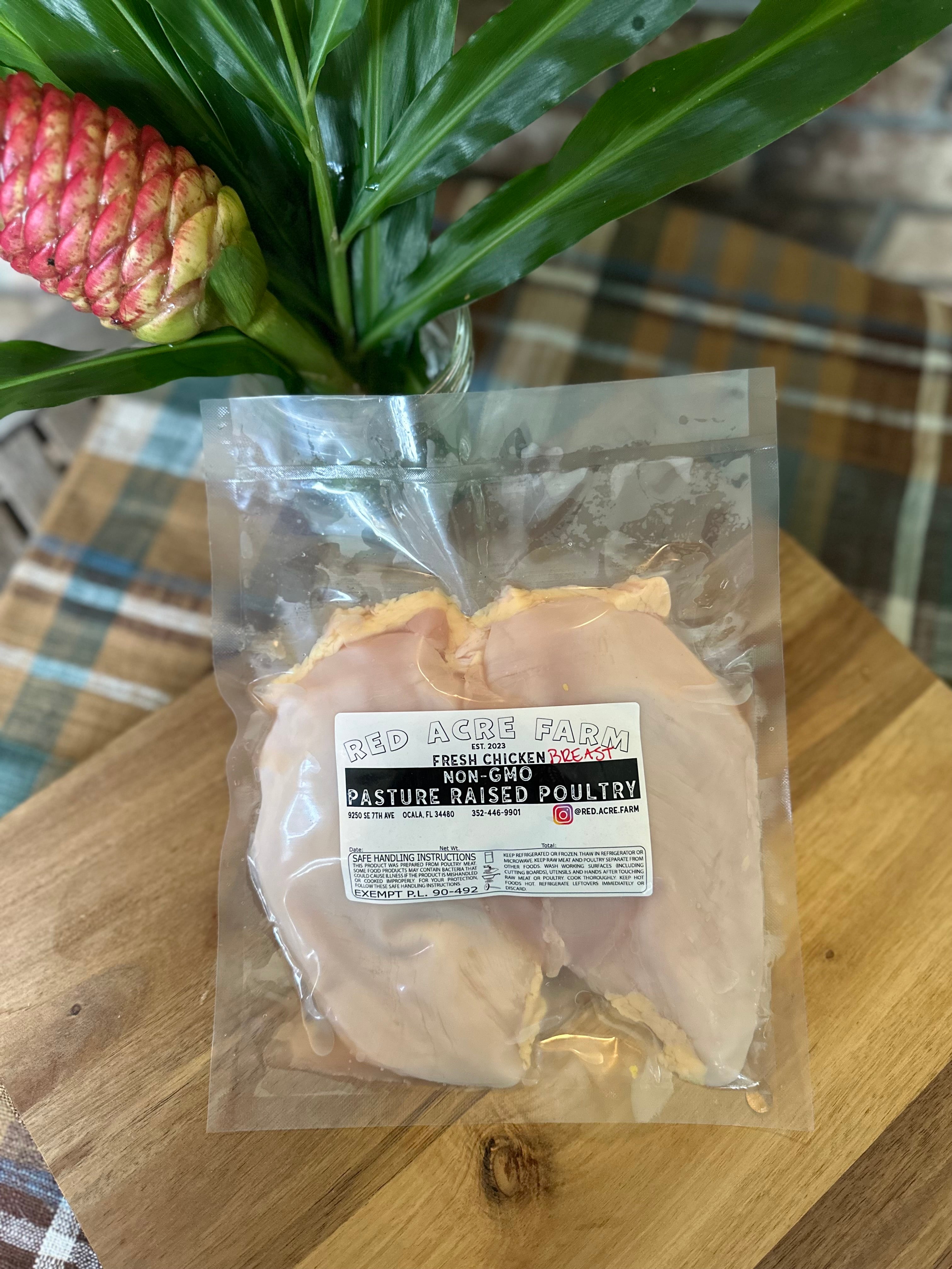 Pasture Raised Boneless Skinless Chicken Breasts | Red Acre Farms ...